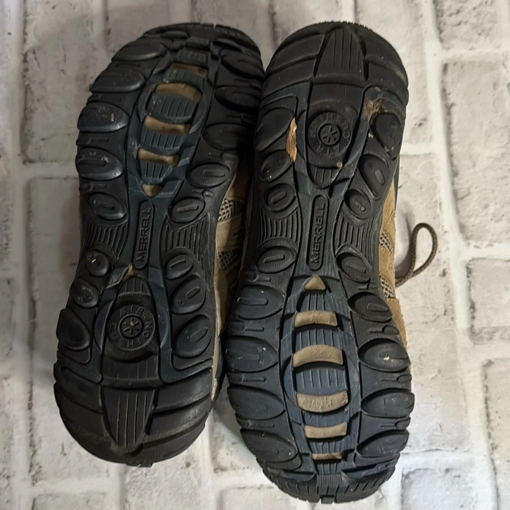 Merrell Brown and Black Men's Athletic Hiking Shoes